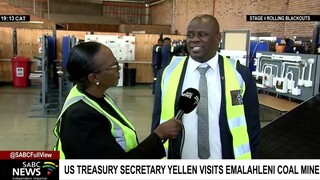 Janet Yellen visits Emalahleni coal mine