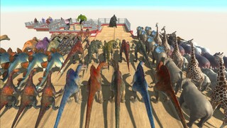 ALL DINOSAURUS vs SUPER HERO Championship - Animal Revolt Battle Simulator