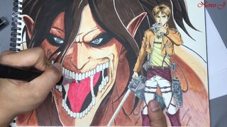 Attack on titan - manga drawing