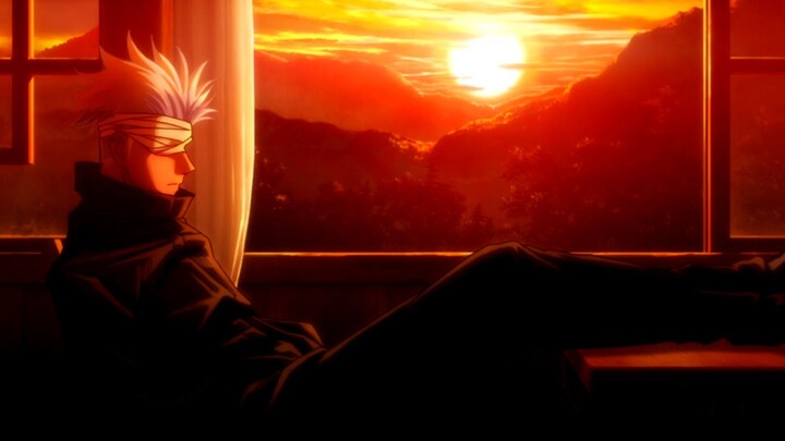 jangan diganggu sedang menikmati senja