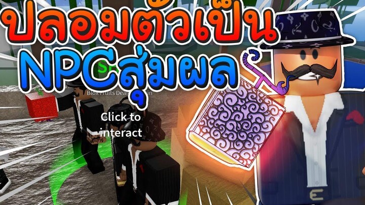 ปลอมเป็นNPCสุ่มผล Blox Fruits ใครสุ่มได้ผลไรเสี่ยเปย์ผลถาวร! Ep1