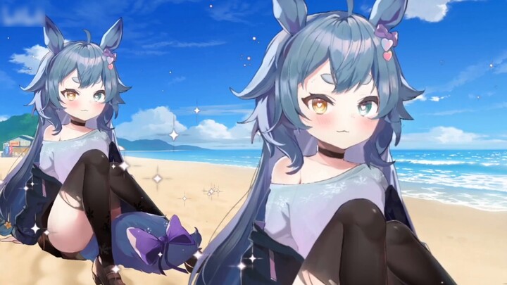 [live2d free model distribution] It's just a stupid horse girl with heterochromatic eyes and bean ey
