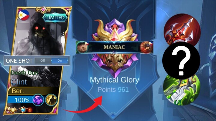 GLOBAL CLINT NEW BEST BUILD SET UP IN SOLO MYTHICAL GLORY 900 POINTS UP ( ONE SHOT MANIAC BUILD🔥)