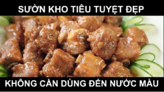 Sườn Kho Tiêu Tuyệt Đẹp Không Cần Dùng Nước Màu