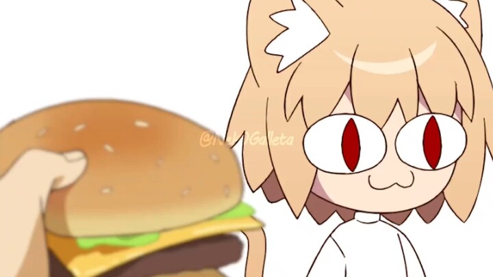 猫姬，你可以吃芝士汉堡