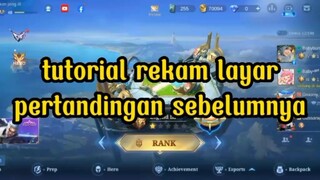 Tutorial Nonton Hasil pertandingan Sebelumnu +Rekam layar