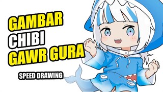 Gambar Chibi Gawr Gura - Speed Drawing