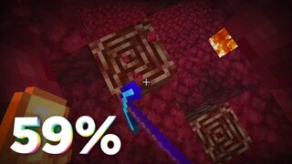 Minecraft PE - MINERANDO no Novo NETHER Update 1.16 (Tá impossível encontrar NETHERITE) 59%