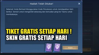 CEPAT AMBIL ! DI KASIH TIKET SETIAP HARI SAMA MOONTON ! BUAT DAPETIN SKIN GRATIS.