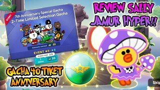 GACHA 40 TIKET ANNIV + REVIEW SALLY JAMUR!! 🍄🔥 LINE RANGERS INDONESIA: 8☆ Fatal Fungus Sally Lvl.140