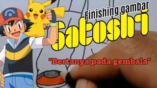 "Bertanya pada gembala". Finishing gambar Satoshi.