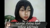 tutorial styling hijab mikasa ackerman