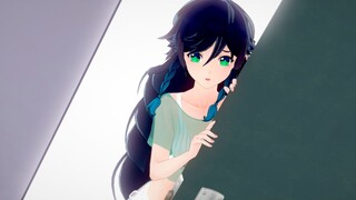 【原神·泳装温迪·MMD】旅行者，你还会回蒙德看看吗，我会把我的真相全部告诉你♥~(!性转注意，不喜勿喷，友善对待!)
