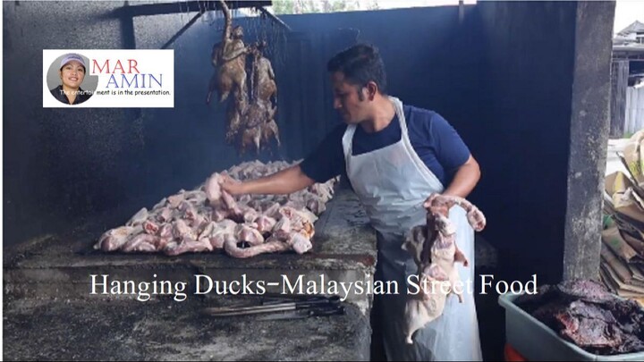 Malaysian Street Food - Hanging Roasted Duck.