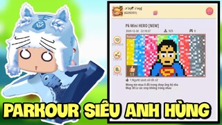 Meowpeo bất ngờ với Map Parkour siêu anh hùng trong Mini World