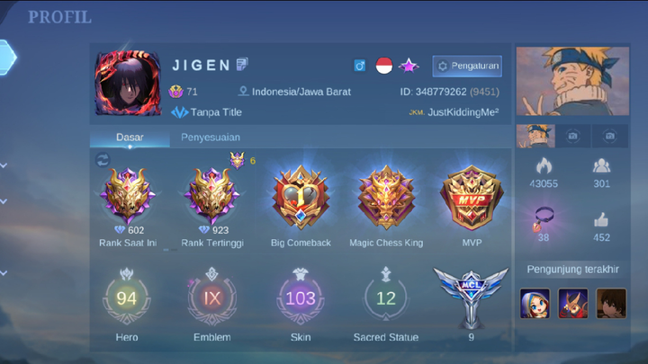 History in mobile legend:)