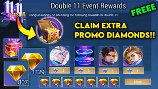 PROMO DIAMOND ACTIVATED TODAY! GET EXTRA PROMO DIAMONDS HERE (CLAIM NOW)! 11.11 MEGA SALE - MLBB