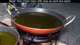 Chủ quán Bún Mì Vàng Bánh Tôm Chiên Giòn 30K chia sẻ cách làm bánh ngon không gắt dầu p2