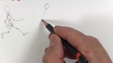 [Dạy học các nét đơn giản nhanh chóng] Sử dụng mô hình stickman để vẽ cấu trúc cơ thể người năng độn