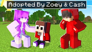 Maizen ADOPTED by CASH and ZOEY - Funny Story in Minecraft (JJ,Mikey and Nico)