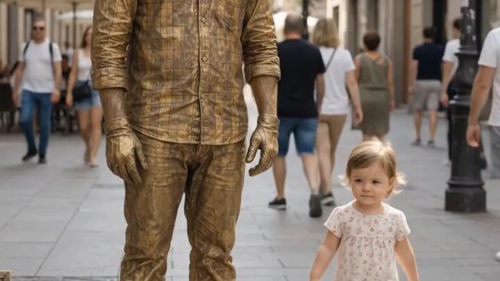 Golden Man and cute bby 🐵