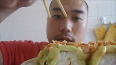 Asmr Close Up Eating Sounds - Crunchy Avocado Sushi Roll And Crunchy Salmon Sushi Roll #18