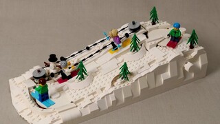 Lereng ski otomatis versi LEGO