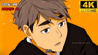 4K UpSc Haikyuu!: Every Time Someone Gets Hit by a 🏐 or Object (S1-S4) Funny Compilation #haikyuu