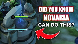 DID YOU KNOW YOU CAN DO THIS WITH NOVARIA???