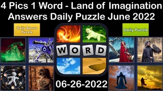 4 Pics 1 Word - Land of Imagination - 26 June 2022 - Answer Daily Puzzle + Bonus Puzzle