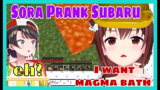 Tokino Sora Prank Subaru And Scared Her Away | Minecraft [Hololive/Eng Sub]