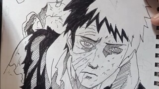 Menggambar Obito Uchiha