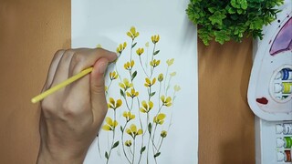 Draw This for Easy yet Beautiful Flowers Painting! Flower Watercolor