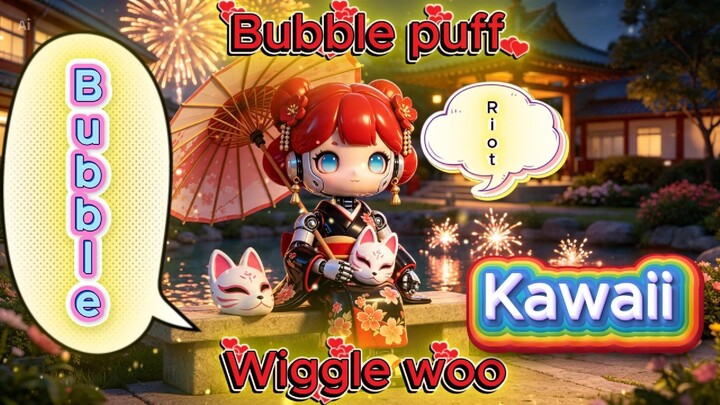 Bubble gum Riot Warning: 100% Kawaii / 0% Human Sanity 🍬🤖