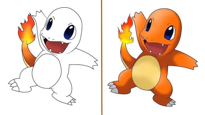 Drawing Charmander - Pokemon (Menggambar) by OST ANIME ID