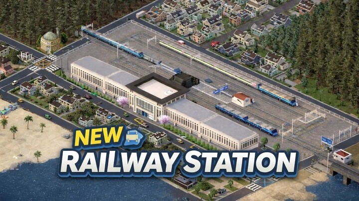 Theotown ｜ New Railway Station ｜ #theotown #citybuilder #theotownindonesia #vira
