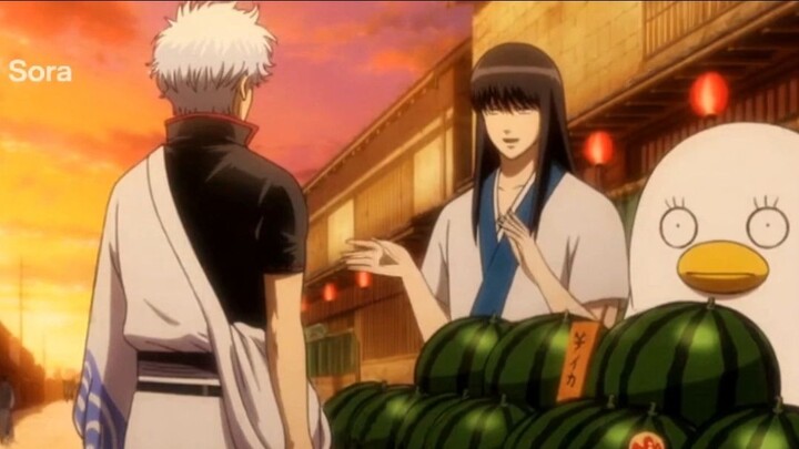 sora2 asks Sakata Gintoki to come and buy melons