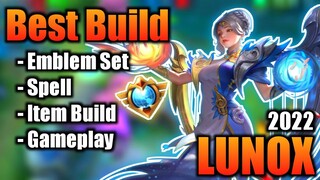 LUNOX BEST BUILD 2022 | TOP 1 GLOBAL LUNOX BUILD | LUNOX - MOBILE LEGENDS | MLBB