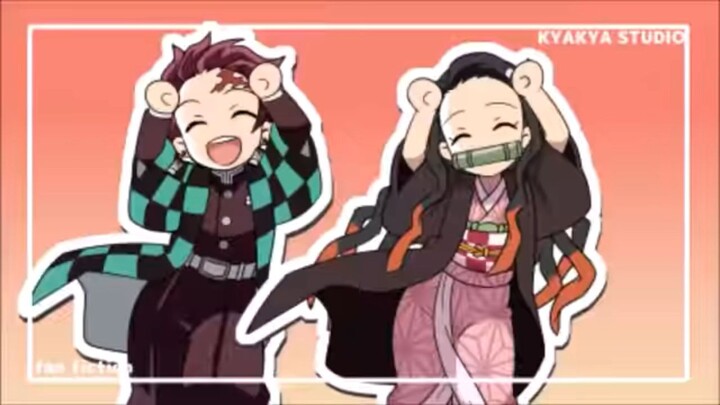 nezuko and tanjiro dancing