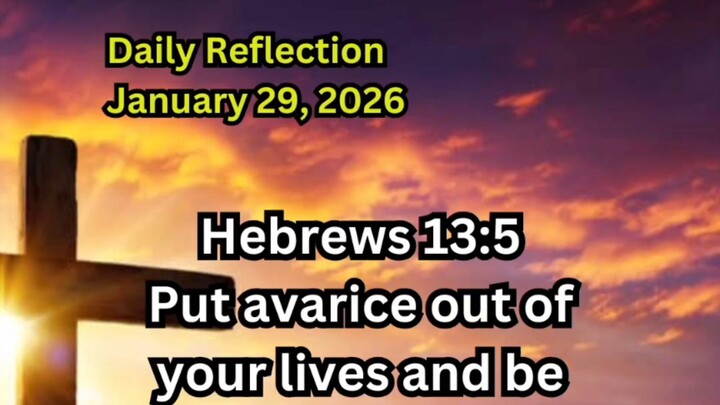 Daily Reflection January 29, 2026 #faith #bible #reflection