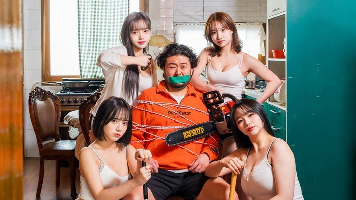 【الفتاة الجميلة تقع في حب العم الشعري الحلقة 7】 ألعب مع أربع فتيات جميلات في لعبة الربط! كيف أختار؟