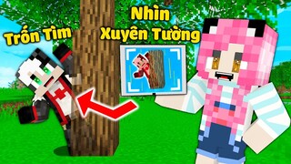 MỀU THỬ THÁCH TROLL REDHOOD BẰNG MÁY HACK NHÌN XUYÊN TƯỜNG TRONG MINECRAFT*REDHOOD TRỐN TÌM VỚI TEAM