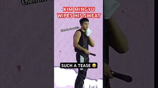 KIM MINGYU WIPING HIS SWEAT #kimmingyu #mingyu #svt #seventeen #carat #carats