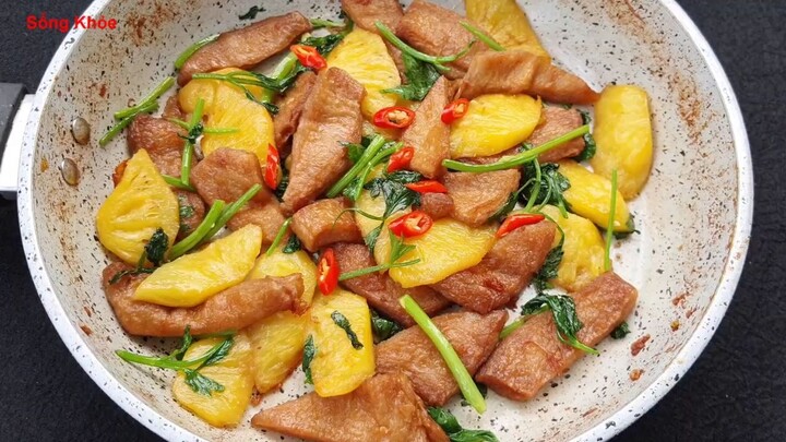 Sườn Chay Xào Khóm đậm đà, hấp dẫn ngon cơm