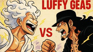 Luffy Gear 5 transformation vs Rob Lucci
