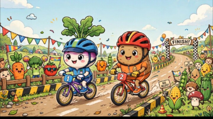 , الو اور شلجم کا سائیکل ریس کا کہانی 🥔🥕