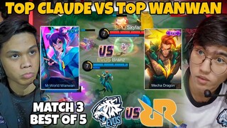 TOP CLAUDE VS TOP WANWAN DI EL-CLASICO!! EVOS VS RRQ MATCH 3!