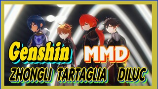 [Genshin, MMD] Zhongli, Tartaglia, Diluc "Next Level"