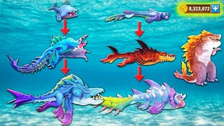 NẾU SLENDERMAN TIẾN HÓA TẤT CẢ CÁ MẬP CỔ ĐẠI VIP NHẤT CỦA HUNGRY SHARK | Thử Thách SlenderMan