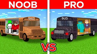 NOOB vs PRO: Batalla de Construcción de AUTOBUSES en Minecraft!